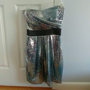 Blue sparkly dress (with pockets!!)